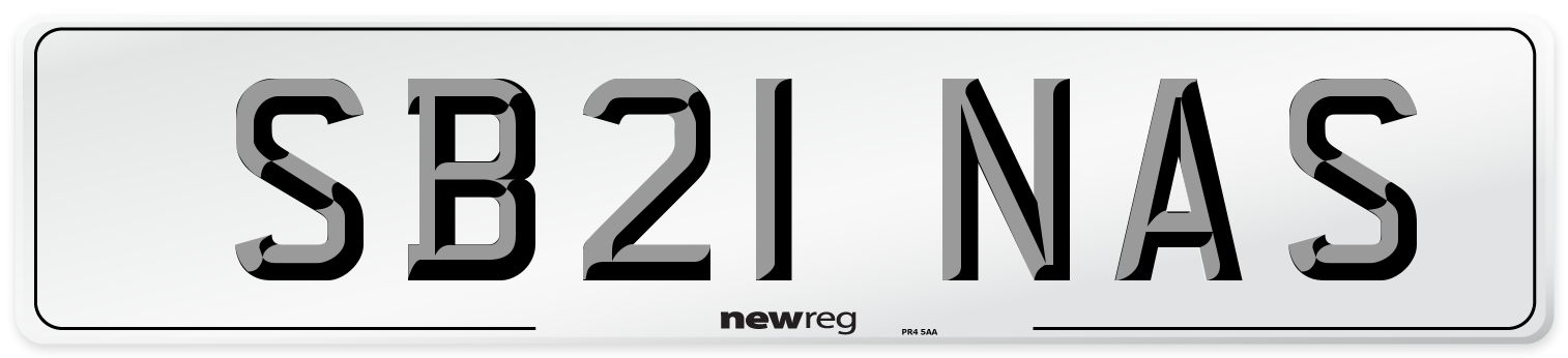 SB21 NAS Number Plate from New Reg